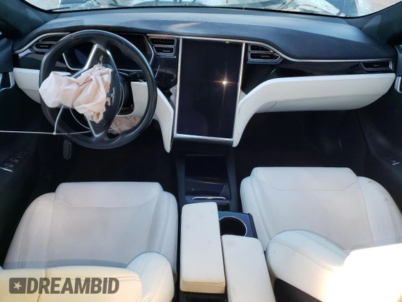 2017 Tesla Model S 100D with VIN 5YJSA1E2XHF199948, listed as a Copart auction lot 46367635 with 76,284 mi miles and Salvage title. Bid and sale history available at DreamBid. Image 8.