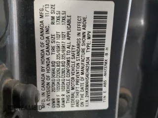 2014 Honda CR-V EX z VIN 2HKRM4H54EH625434, wystawiony jako Copart lot #59043775 z przebiegiem 165 550 mil mil oraz Nie do naprawy • Non repairable. Historia ofert i sprzedaży dostępna na DreamBid. Obrazek 13.