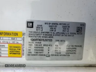 2014 GMC Acadia Denali with VIN 1GKKRTKD7EJ307333, listed as a Copart auction lot 49656815 with 184,523 mi miles and Salvage Title. Bid and sale history available at carsss.com. Image 14.