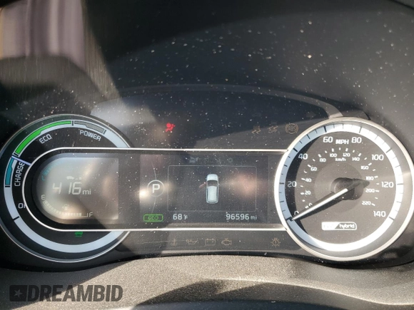 2017 Kia Niro LX with VIN KNDCB3LC5H5079162, listed as a Copart auction lot 75053594 with 96,596 mi miles and Non Repairable. Bid and sale history available at carsss.com. Image 9.