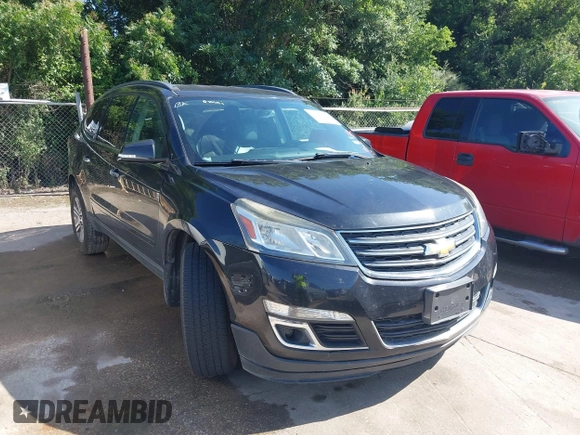 2015 Chevrolet Traverse LT z VIN 1GNKRHKD3FJ299202, wystawiony jako IAAI lot #42510371 z przebiegiem Nie podano mil oraz . Historia ofert i sprzedaży dostępna na DreamBid. Obrazek 1.