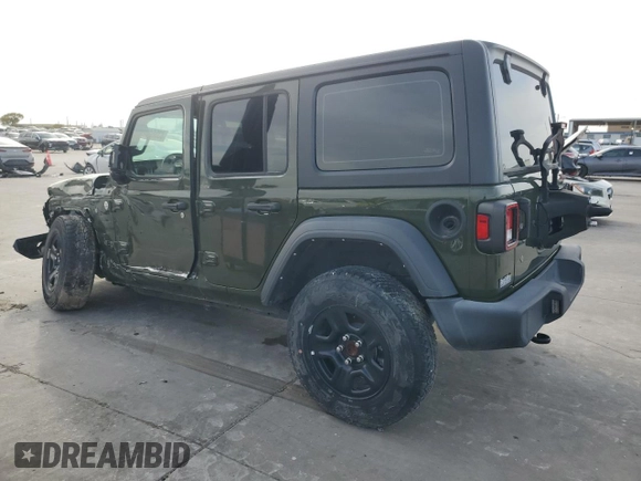 2021 Jeep Wrangler Unlimited Sport Altitude with VIN 1C4HJXDG7MW708491, listed as a Copart auction lot 83564304 with 8,319 mi miles and Clean Title. Bid and sale history available at carsss.com. Image 2.