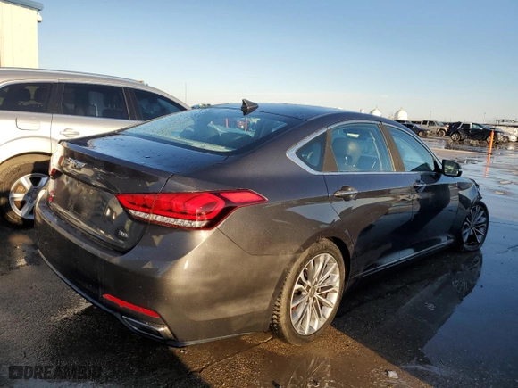 2017 Genesis G80 3.8L with VIN KMHGN4JEXHU194277, listed as a Copart auction lot 89113925 with 55,519 mi miles and Salvage Title. Bid and sale history available at carsss.com. Image 3.