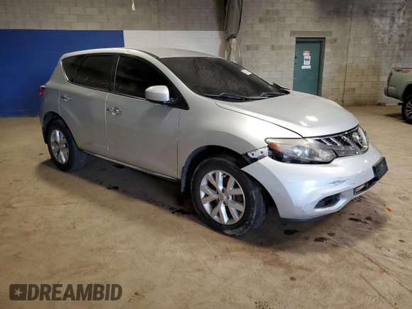 2013 Nissan Murano SV with VIN JN8AZ1MW3DW305983, listed as a Copart auction lot 53306955 with 108,646 mi miles and Salvage Title. Bid and sale history available at carsss.com. Image 4.