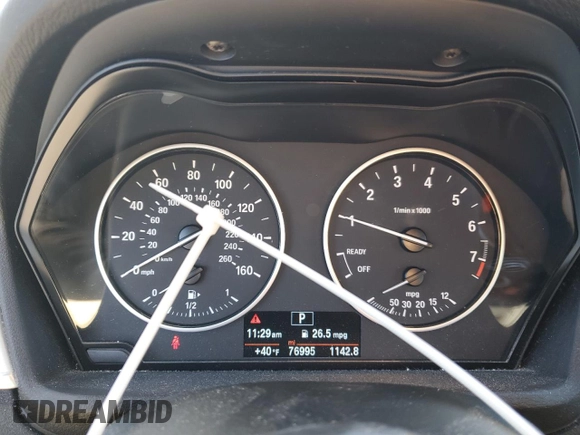 2016 BMW X1 xDrive28i with VIN WBXHT3C32G5E52052, listed as a Copart auction lot 79522024 with 76,995 mi miles and Salvage Title. Bid and sale history available at carsss.com. Image 9.