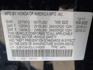 2018 Acura MDX w/Technology Pkg with VIN 5J8YD4H53JL006200, listed as a IAAI auction lot 41881504 with 84,115 mi miles. Bid and sale history available at carsss.com. Image 9.
