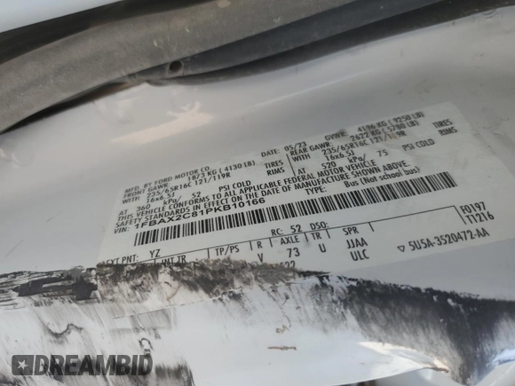 2023 Ford Transit Passenger XL with VIN 1FBAX2C81PKB10166, listed as a Copart auction lot 78491514 with Not Provided miles and Salvage Title. Bid and sale history available at DreamBid. Image 13.