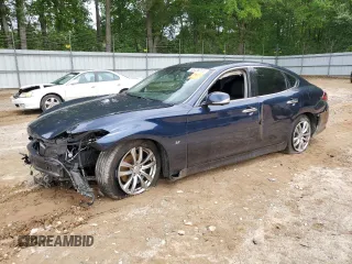 2018 Infiniti Q70 Luxe z VIN JN1BY1AP9JM180286, wystawiony jako Copart lot #55226265 z przebiegiem Nie podano mil oraz Szkoda całkowita • Salvage title. Historia ofert i sprzedaży dostępna na DreamBid. Obrazek 1.