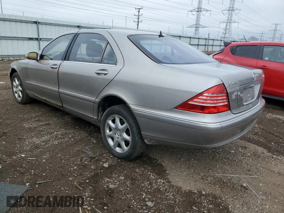 2004 Mercedes-Benz S 430 with VIN WDBNG83J04A430307, listed as a Copart auction lot 52566765 with 169,194 mi miles and Salvage Title. Bid and sale history available at DreamBid. Image 2.