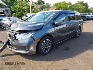 2023 Honda Odyssey EX-L with VIN 5FNRL6H65PB002896, listed as a IAAI auction lot 41559502 with 82,390 mi miles. Bid and sale history available at carsss.com. Image 17.