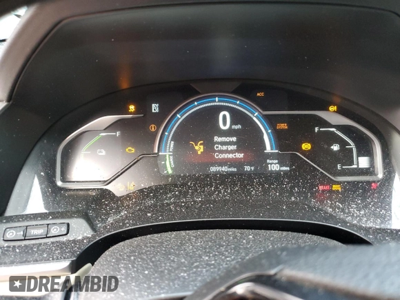 2018 Honda Clarity Plug-In Hybrid with VIN JHMZC5F13JC014386, listed as a Copart auction lot 76424544 with 89,940 mi miles and Salvage Title. Bid and sale history available at carsss.com. Image 9.