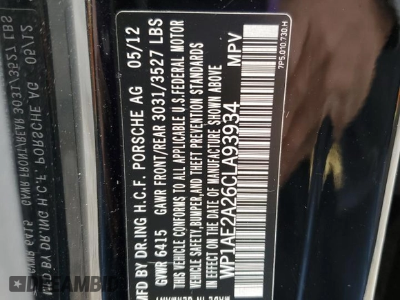 2012 Porsche Cayenne S Hybrid z VIN WP1AE2A26CLA93934, wystawiony jako Copart lot #45137525 z przebiegiem 128 231 mil mil oraz Szkoda całkowita • Salvage title. Historia ofert i sprzedaży dostępna na DreamBid. Obrazek 15.