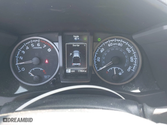 2023 Toyota Tacoma 4WD SR with VIN 3TMCZ5AN8PM647523, listed as a IAAI auction lot 41887896 with 17,864 mi miles. Bid and sale history available at carsss.com. Image 7.