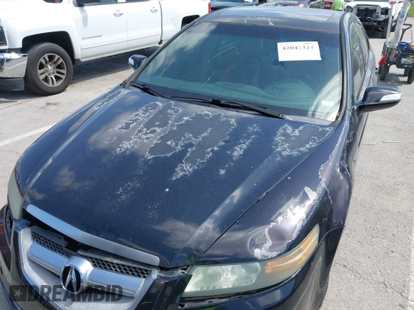 2008 Acura TL with VIN 19UUA66248A023699, listed as a IAAI auction lot 42047324 with 1 mi miles. Bid and sale history available at carsss.com. Image 6.