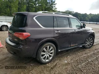 2011 Infiniti QX56 7-passenger with VIN JN8AZ2NE9B9006134, listed as a Copart auction lot 69789604 with 135,786 mi miles and Salvage Title. Bid and sale history available at carsss.com. Image 3.