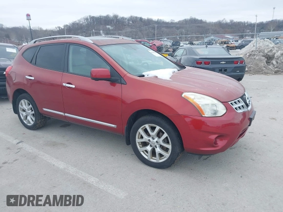 2012 Nissan Rogue SV with VIN JN8AS5MV8CW394256, listed as a IAAI auction lot 41398492 with 169,000 mi miles. Bid and sale history available at carsss.com. Image 1.
