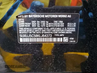 2019 BMW X4 M40i z VIN 5UXUJ5C58KLJ64373, wystawiony jako Copart lot #70607142 z przebiegiem Nie podano mil oraz . Historia ofert i sprzedaży dostępna na DreamBid. Obrazek 13.