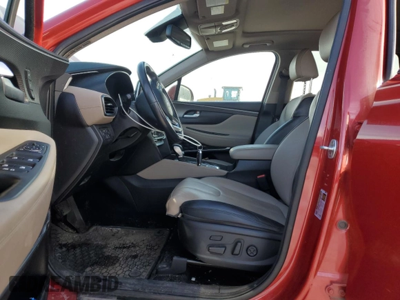 2019 Hyundai Santa Fe Ultimate with VIN 5NMS5CAA8KH063336, listed as a Copart auction lot 46734315 with 106,484 mi miles and Salvage Title. Bid and sale history available at DreamBid. Image 7.