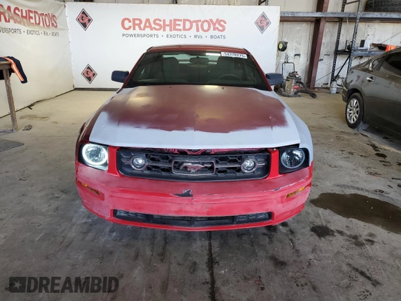 2005 Ford Mustang Deluxe with VIN 1ZVFT80N255148461, listed as a Copart auction lot 54378275 with 169,599 mi miles and Clean Title. Bid and sale history available at carsss.com. Image 5.