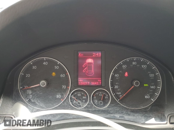 2005 Volkswagen Jetta 2.5L with VIN 3VWRG71K45M628981, listed as a Copart auction lot 58531595 with 128,217 mi miles and Salvage title. Bid and sale history available at DreamBid. Image 9.