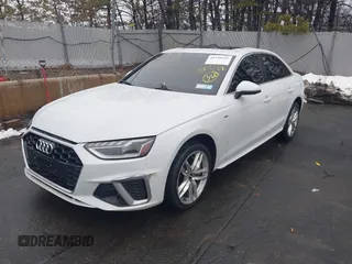 2021 Audi A4 S line Premium Plus with VIN WAUEAAF48MA014602, listed as a IAAI auction lot 41558351 with 44,229 mi miles and . Bid and sale history available at DreamBid. Image 18.
