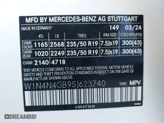 2025 Mercedes-Benz GLA with VIN W1N4N4GB9SJ623740, listed as a IAAI auction lot 42002978 with 3,024 mi miles. Bid and sale history available at carsss.com. Image 9.