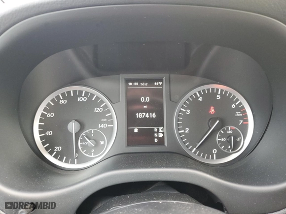 2018 Mercedes-Benz Metris Passenger Van with VIN WD4PG2EE6J3346005, listed as a Copart auction lot 86134974 with 107,416 mi miles and Salvage Title. Bid and sale history available at carsss.com. Image 9.