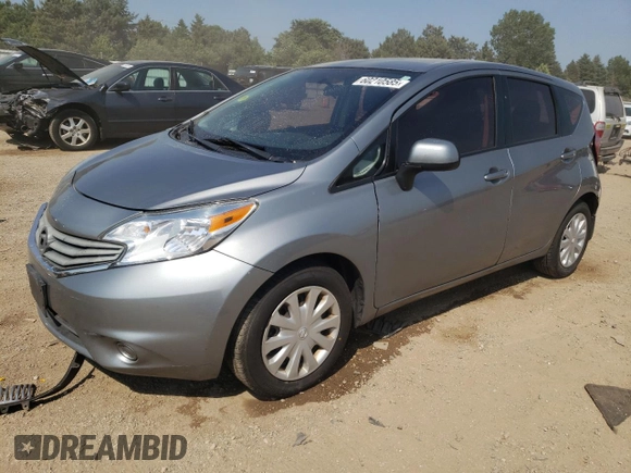 2014 Nissan Note S with VIN 3N1CE2CP7EL359104, listed as a Copart auction lot 60210585 with 65,508 mi miles and Salvage title. Bid and sale history available at DreamBid. Image 1.