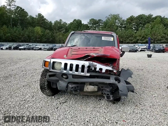 2006 Hummer H3 with VIN 5GTDN136568101403, listed as a Copart auction lot 72532524 with 239,120 mi miles and Salvage Title. Bid and sale history available at carsss.com. Image 12.