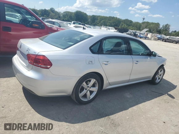 2014 Volkswagen Passat S with VIN 1VWAS7A32EC097236, listed as a Copart auction lot 70137924 with 70,216 mi miles and Salvage Title. Bid and sale history available at carsss.com. Image 3.