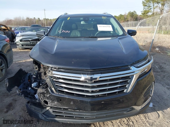 2022 Chevrolet Equinox Premier with VIN 2GNAXNEV8N6155449, listed as a IAAI auction lot 41589294 with 46,482 mi miles. Bid and sale history available at carsss.com. Image 13.