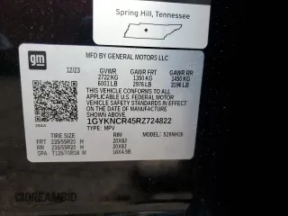 2024 Cadillac XT5 FWD Premium Luxury with VIN 1GYKNCR45RZ724822, listed as a Copart auction lot 80465084 with 2,903 mi miles and Salvage Title. Bid and sale history available at carsss.com. Image 14.
