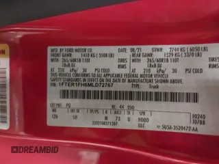 2021 Ford Ranger XL z VIN 1FTER1FH6MLD72767, wystawiony jako IAAI lot #41472615 z przebiegiem 64 130 mil mil oraz . Historia ofert i sprzedaży dostępna na DreamBid. Obrazek 9.