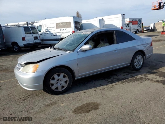 2002 Honda Civic EX with VIN 1HGEM21032L056277, listed as a Copart auction lot 85393344 with 253,210 mi miles and Clean Title. Bid and sale history available at carsss.com. Image 1.