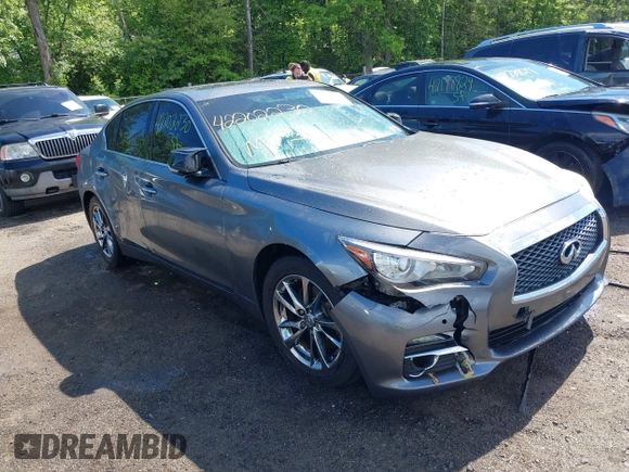 2015 Infiniti Q50 Premium with VIN JN1BV7AR7FM409374, listed as a IAAI auction lot 42202230 with 79,453 mi miles and . Bid and sale history available at DreamBid. Image 1.