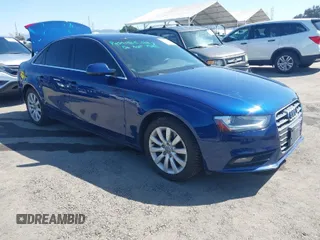 2013 Audi A4 Premium with VIN WAUAFAFL8DN049558, listed as a IAAI auction lot 41958979 with 136,543 mi miles. Bid and sale history available at carsss.com. Image 1.
