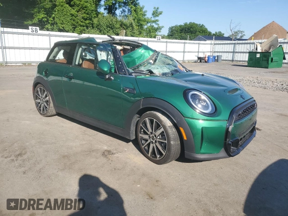 2023 MINI Hardtop Cooper S with VIN WMW53DH05P2T08382, listed as a Copart auction lot 58506574 with Not provided miles and Salvage title. Bid and sale history available at DreamBid. Image 4.