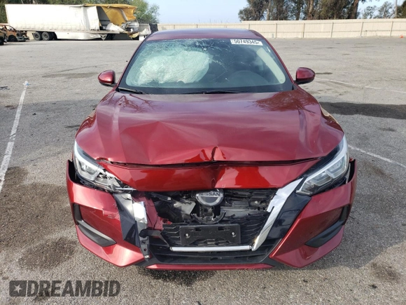 2020 Nissan Sentra SV with VIN 3N1AB8CV3LY270356, listed as a Copart auction lot 50749345 with 35,177 mi miles and Salvage Title. Bid and sale history available at DreamBid. Image 5.