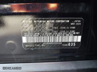 2024 Mitsubishi Outlander SE with VIN JA4J4VA8XRZ055343, listed as a IAAI auction lot 41740909 with 6,347 mi miles. Bid and sale history available at carsss.com. Image 9.