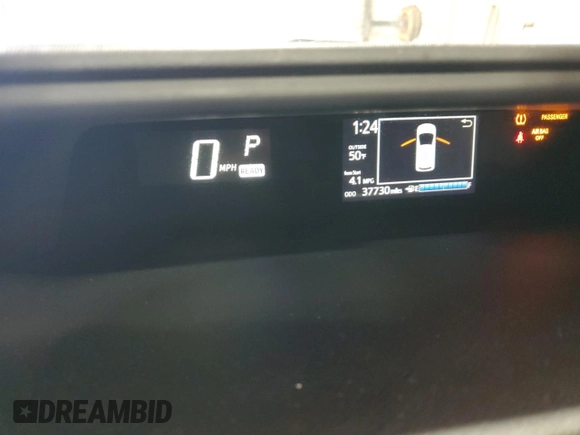 2018 Toyota Prius One with VIN JTDKDTB37J1612911, listed as a Copart auction lot 52892325 with 37,730 mi miles and Clean Title. Bid and sale history available at DreamBid. Image 9.