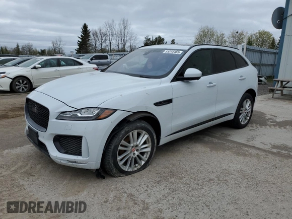 2020 Jaguar F-Pace 25t Checkered Flag Edition with VIN SADCP2FX6LA662984, listed as a Copart auction lot 55518465 with 39,981 mi miles and Clean title. Bid and sale history available at DreamBid. Image 1.
