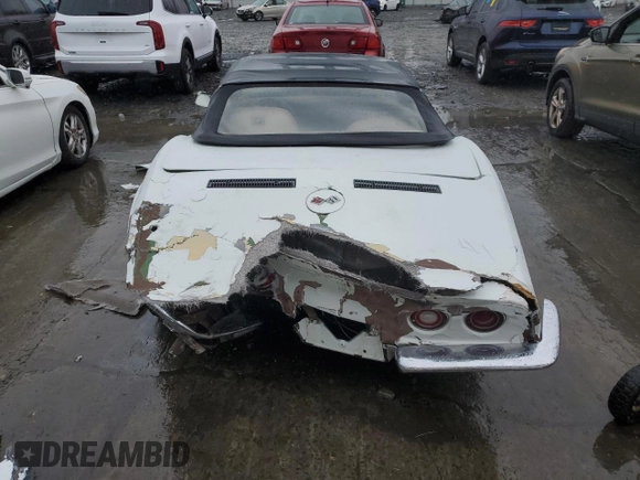 1972 Chevrolet Corvette with VIN 1Z67L2S515744, listed as a Copart auction lot 81115884 with 68,949 mi miles and Salvage title. Bid and sale history available at DreamBid. Image 6.