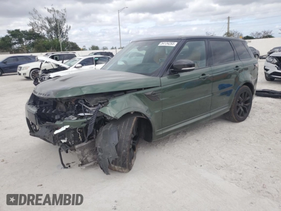 2020 Land Rover Range Rover Sport SVR z VIN SALWZ2RE5LA743951, wystawiony jako Copart lot #54134265 z przebiegiem 124 183 mil mil oraz Nie do naprawy • Non repairable. Historia ofert i sprzedaży dostępna na DreamBid. Obrazek 1.
