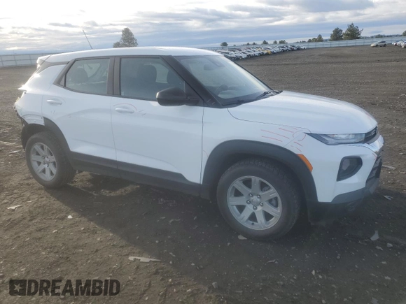 2021 Chevrolet TrailBlazer LS with VIN KL79MMS23MB036063, listed as a Copart auction lot 50082225 with 34,156 mi miles and Salvage Title. Bid and sale history available at carsss.com. Image 4.