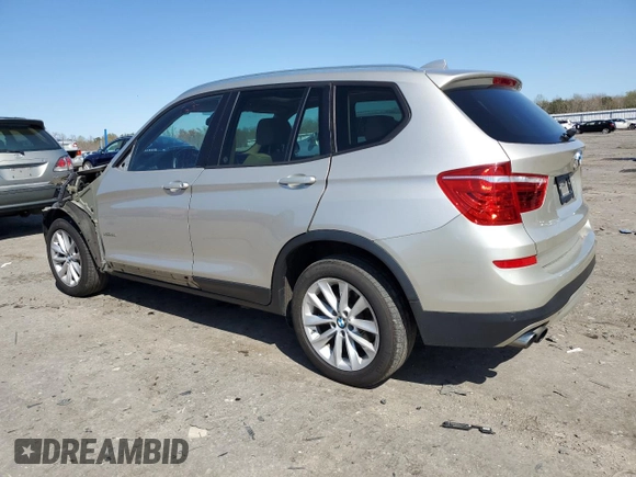 2015 BMW X3 xDrive28i with VIN 5UXWX9C53F0D45924, listed as a Copart auction lot 51139555 with 122,083 mi miles and Salvage Title. Bid and sale history available at carsss.com. Image 2.