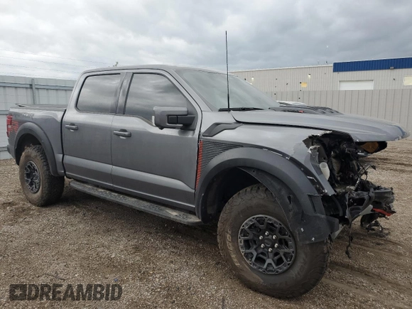 2024 Ford F-150 Raptor with VIN 1FTFW1RJ1RFA50667, listed as a Copart auction lot 59124614 with 1,641 mi miles and Salvage Title. Bid and sale history available at DreamBid. Image 4.