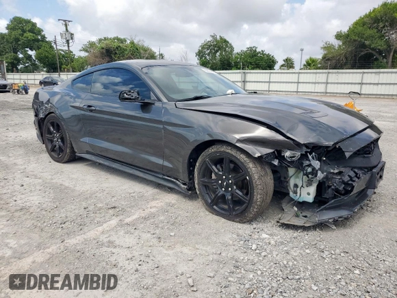 2019 Ford Mustang EcoBoost with VIN 1FA6P8TH9K5168463, listed as a Copart auction lot 60674815 with 79,480 mi miles and Salvage title. Bid and sale history available at DreamBid. Image 4.
