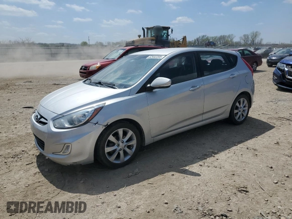 2013 Hyundai Accent SE with VIN KMHCU5AE8DU074642, listed as a Copart auction lot 52932205 with 119,518 mi miles and Salvage Title. Bid and sale history available at carsss.com. Image 1.