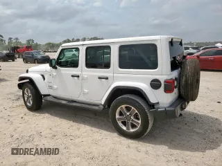 2019 Jeep Wrangler Unlimited Sahara with VIN 1C4HJXEG8KW574005, listed as a Copart auction lot 57794945 with Not provided miles and Salvage title. Bid and sale history available at DreamBid. Image 2.