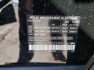2023 Mercedes-Benz EQB 250+ z VIN W1N9M0CB3PN025084, wystawiony jako Copart lot #60951724 z przebiegiem 24 472 mil mil oraz Szkoda całkowita • Salvage title. Historia ofert i sprzedaży dostępna na DreamBid. Obrazek 13.